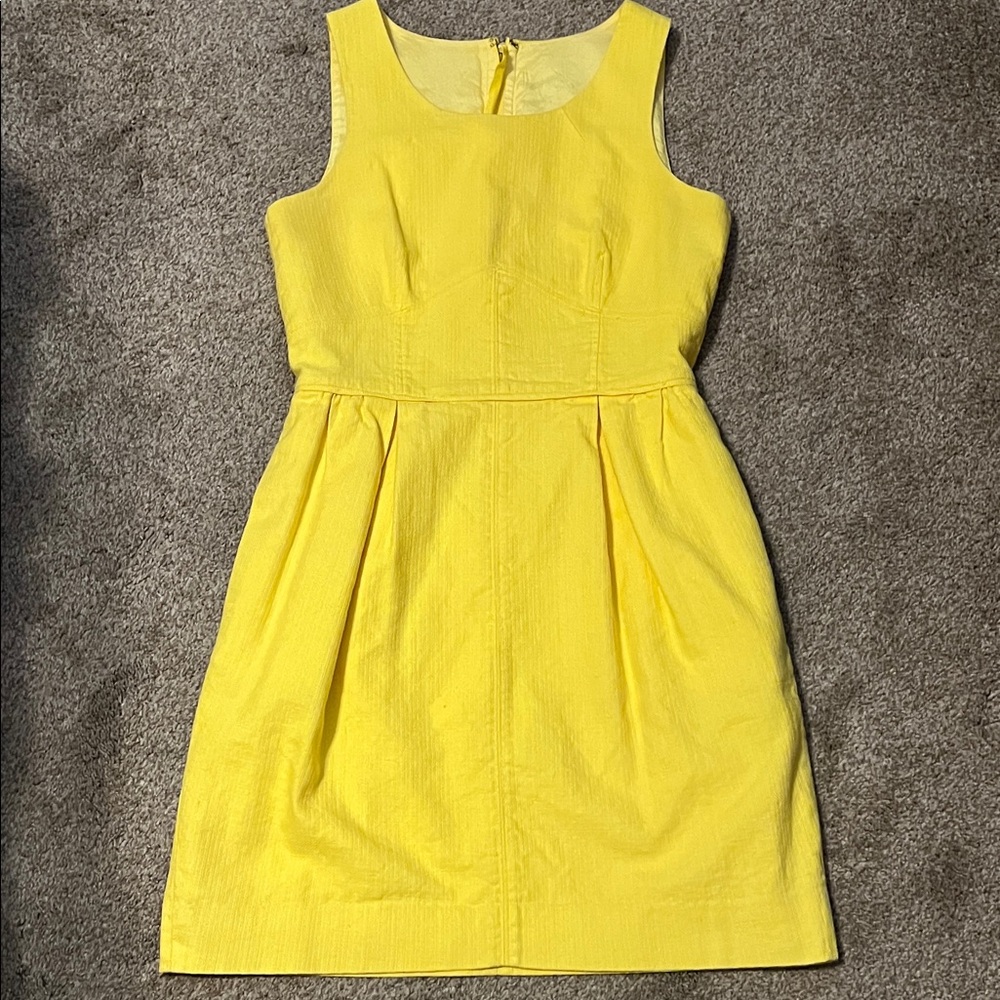 J. Crew Sleeveless Yellow Midi Dress